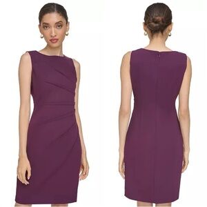 Calvin Klein Purple starburst sheath Sleeveless Dress Size 4